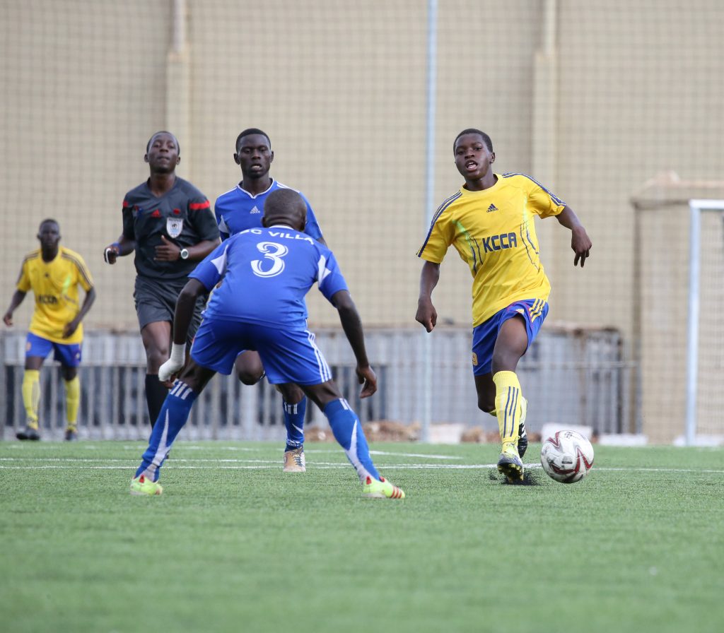 KCCA FC attacking midfielder Allan doing his thing against SC Villa in the 2015/2016 FUFA Junior Elite league. Okello and six others were promoted to the KCCA FC senior side on Thursday.